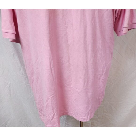 US Polo ASSN Mens 2XLT Pink Short Sleeves Ultimate Pique Blue Pony Polo Shirt - Picture 9 of 10